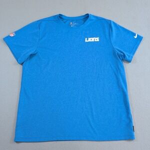 Detroit Lions Shirt Mens XL Blue Nike NFL Onfield Apparel Dri-FIT T-Shirt 1616